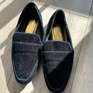 Zara suede loafers.